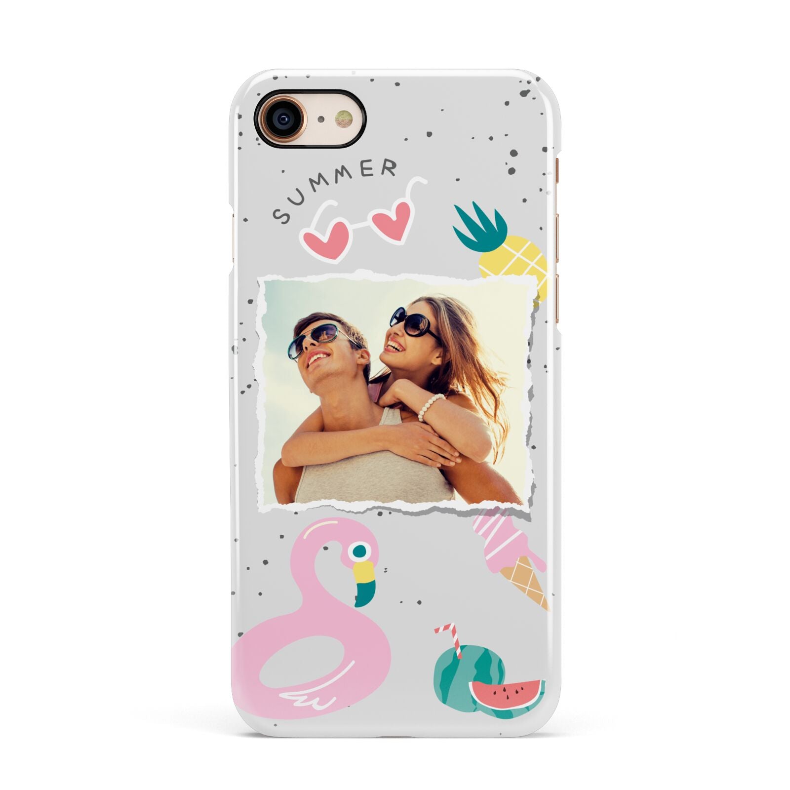 Summer Photo Personalised Apple iPhone 7 8 3D Snap Case