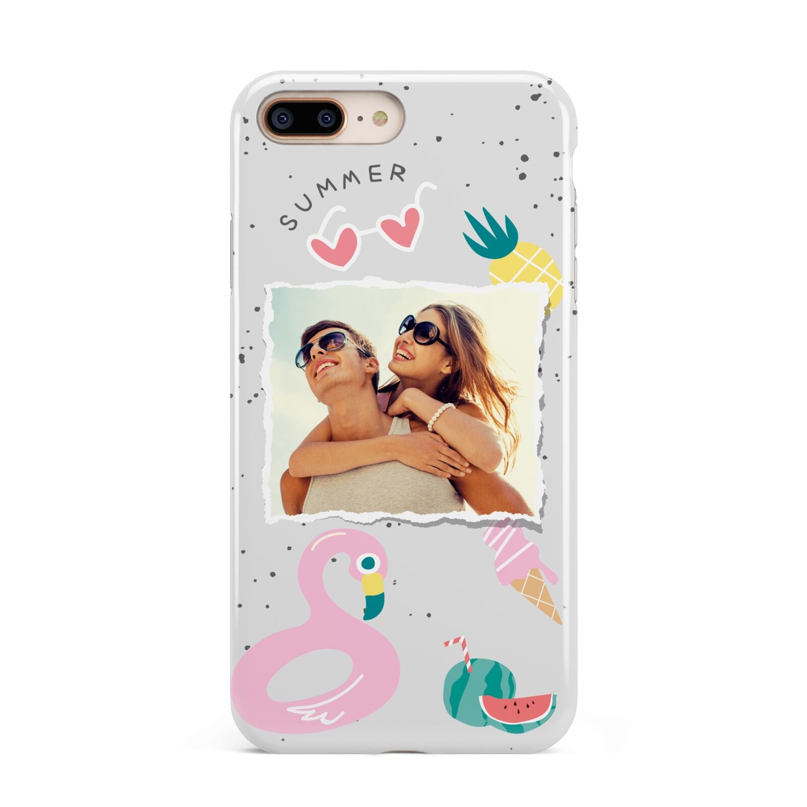 Summer Photo Personalised Apple iPhone 7 8 Plus 3D Tough Case