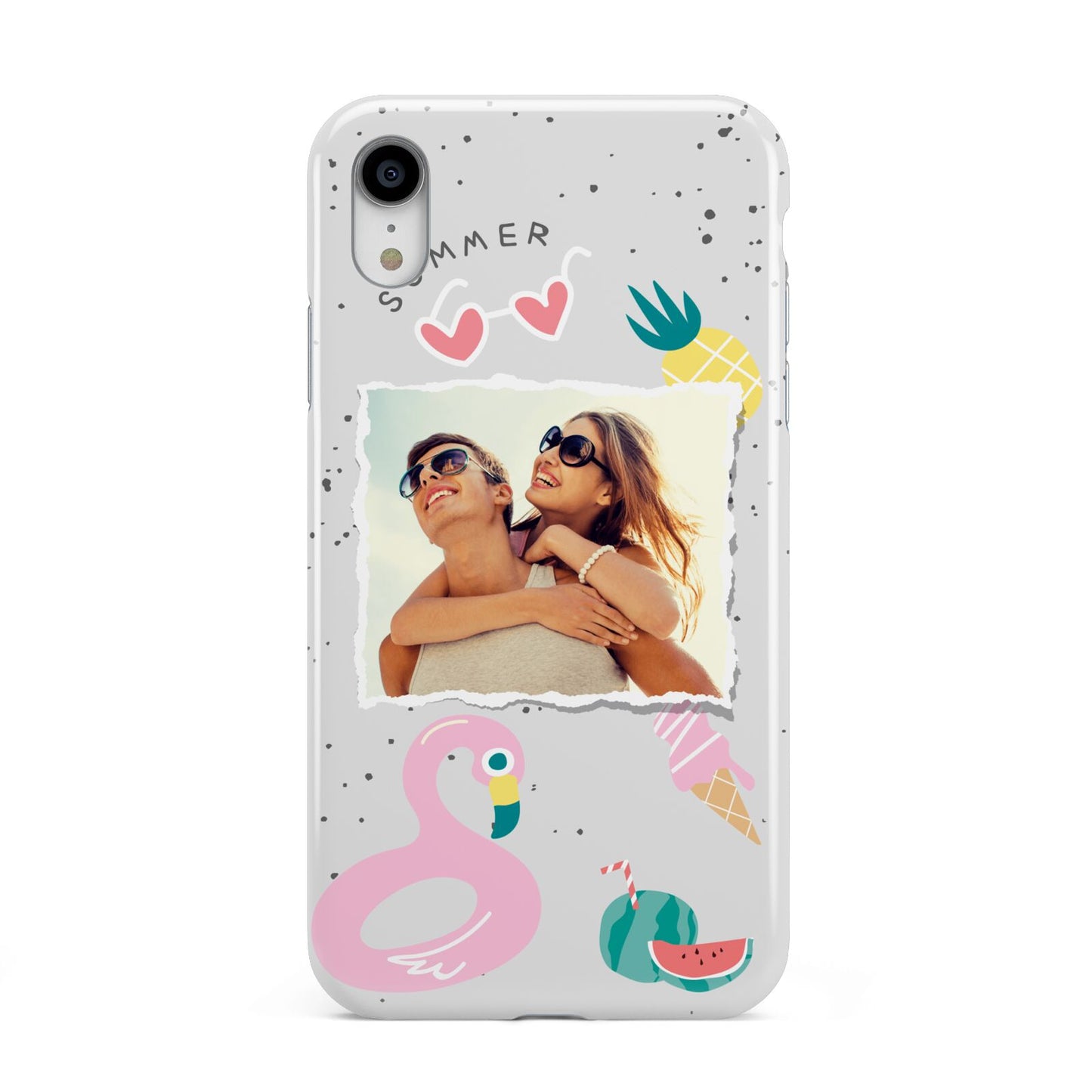 Summer Photo Personalised Apple iPhone XR White 3D Tough Case