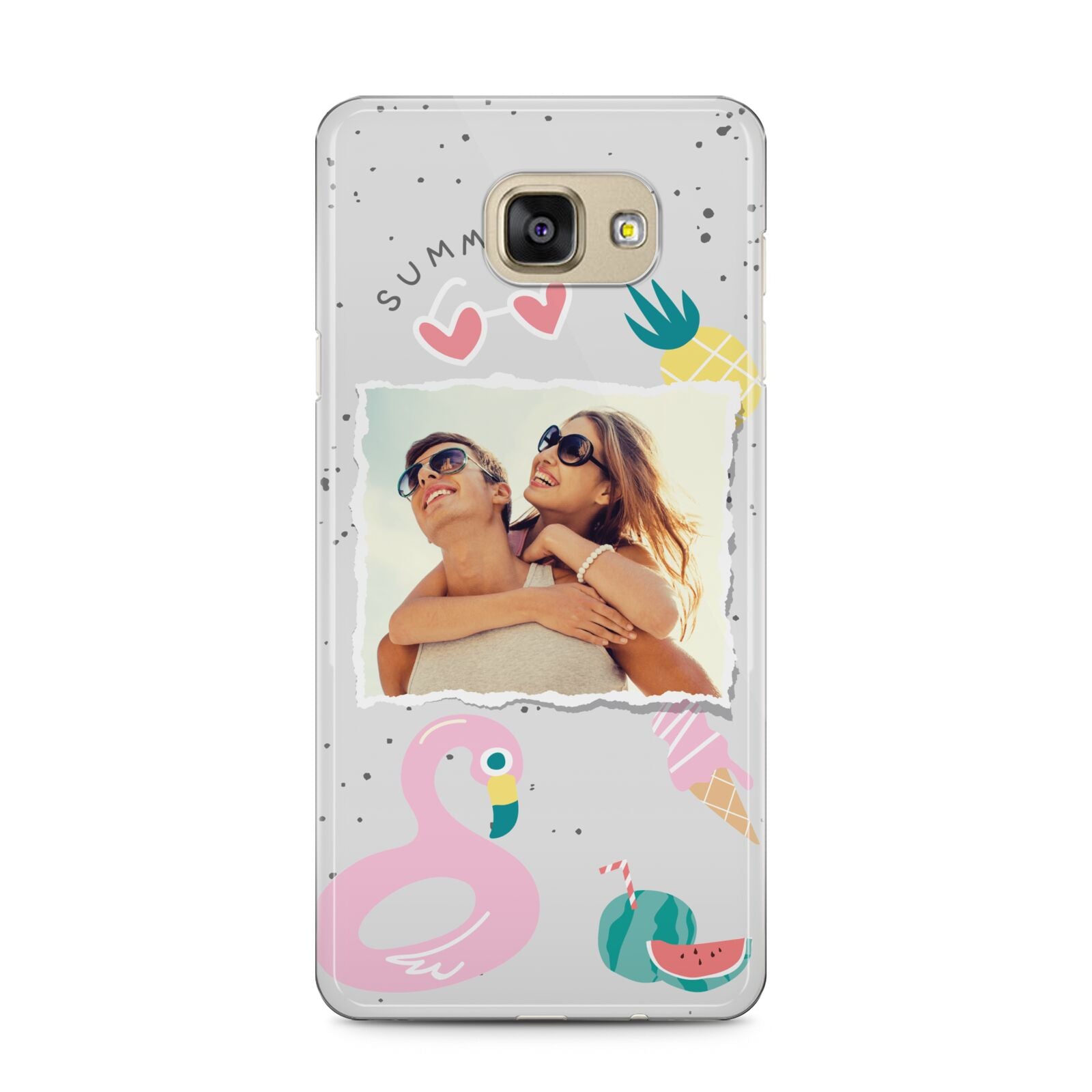 Summer Photo Personalised Samsung Galaxy A5 2016 Case on gold phone