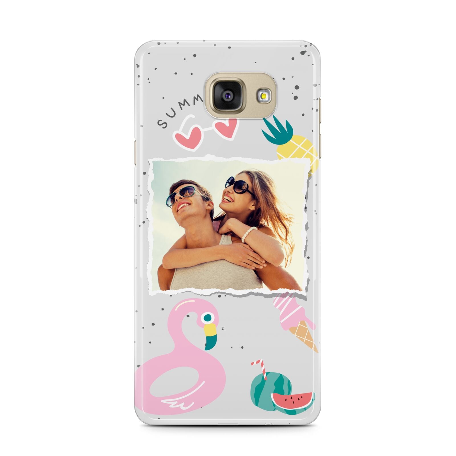 Summer Photo Personalised Samsung Galaxy A7 2016 Case on gold phone