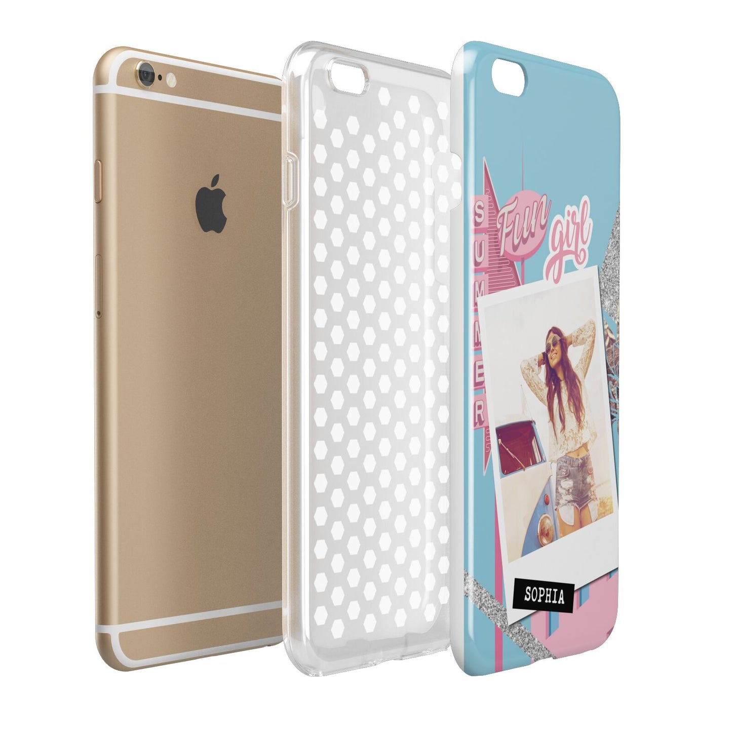 Summer Picture Collage Personalised Apple iPhone 6 Plus 3D Tough Case Expand Detail Image