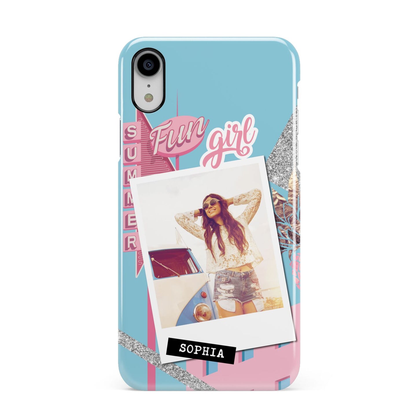 Summer Picture Collage Personalised Apple iPhone XR White 3D Snap Case