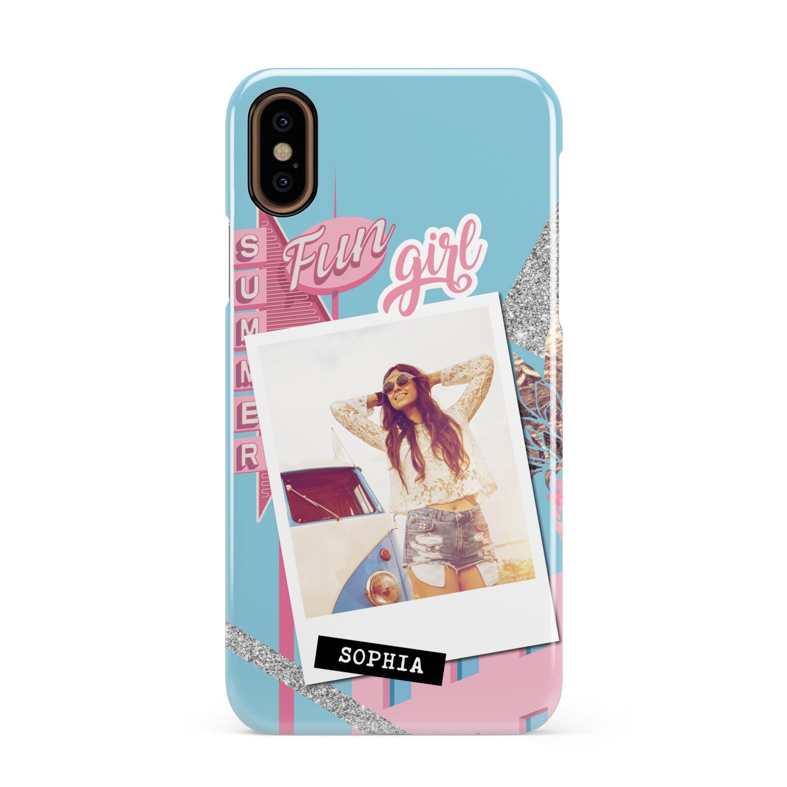 Summer Picture Collage Personalised Apple iPhone XS 3D Snap Case