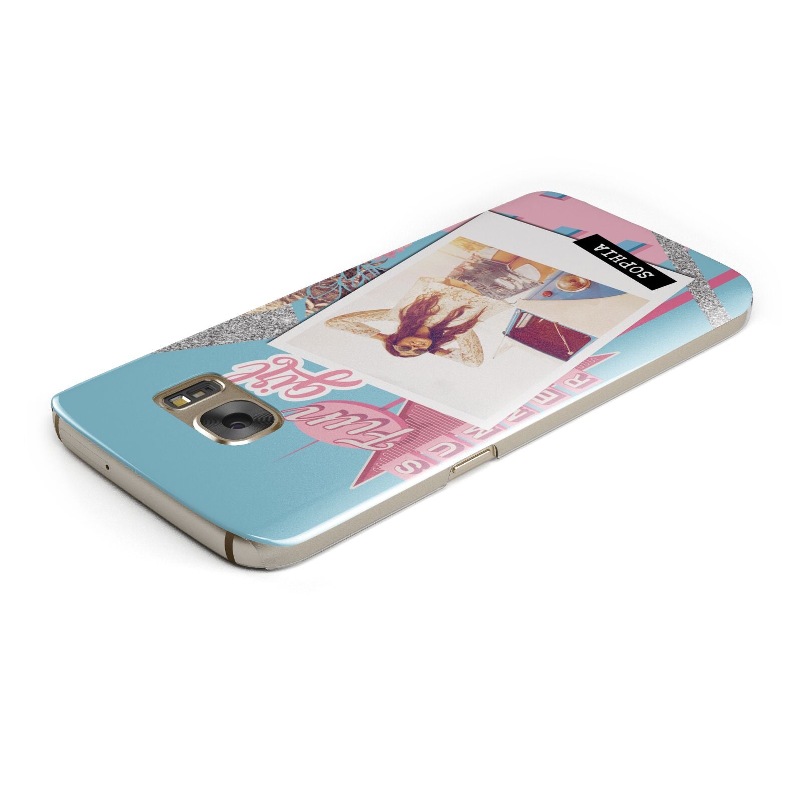 Summer Picture Collage Personalised Samsung Galaxy Case Top Cutout