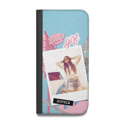 Summer Picture Collage Personalised Vegan Leather Flip iPhone Case