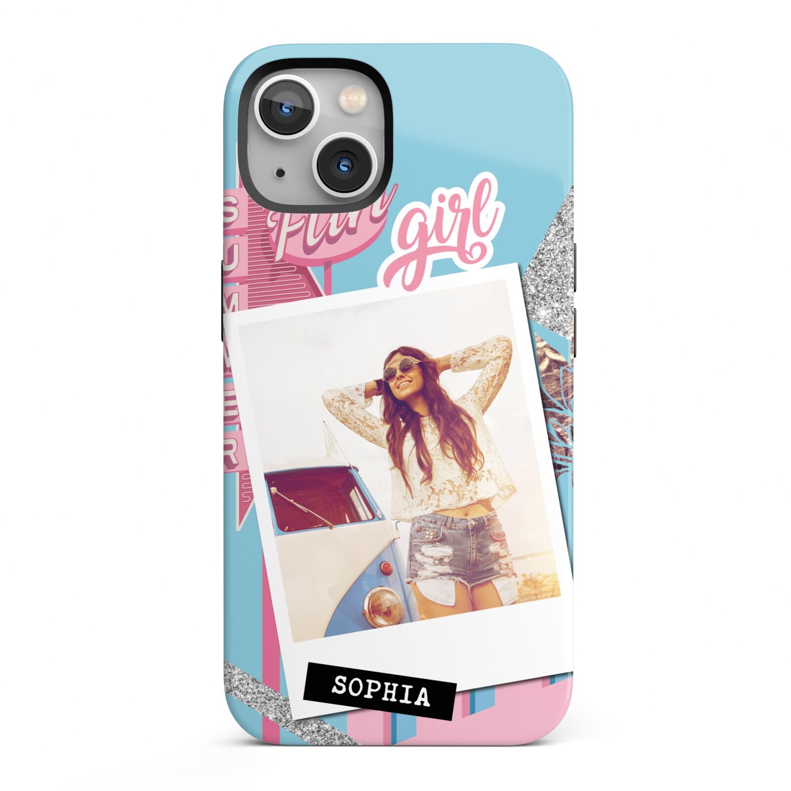 Summer Picture Collage Personalised iPhone 13 Full Wrap 3D Tough Case