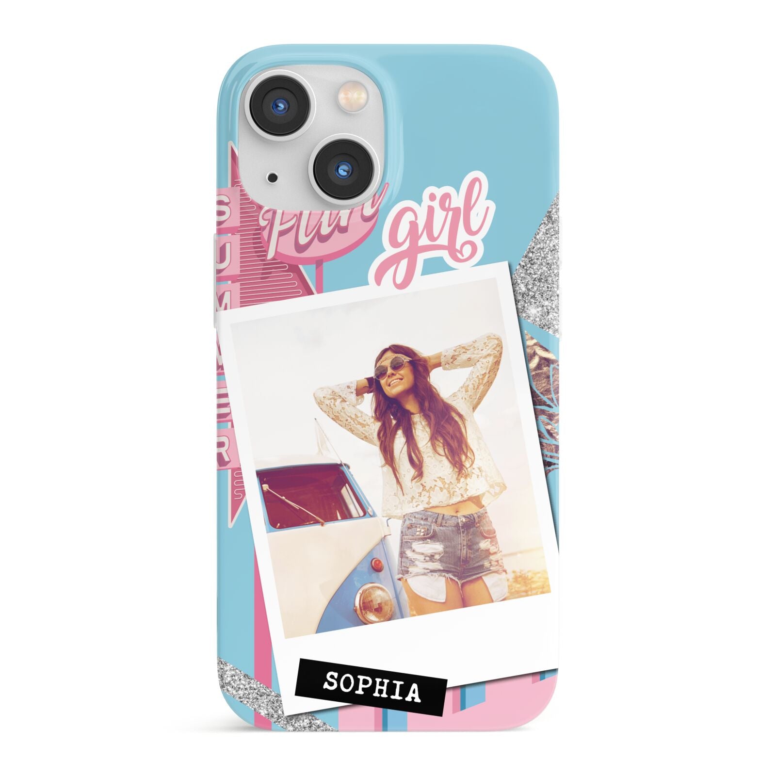 Summer Picture Collage Personalised iPhone 13 Mini Full Wrap 3D Snap Case