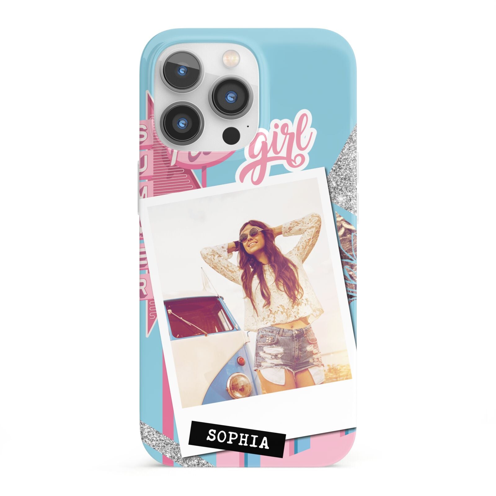 Summer Picture Collage Personalised iPhone 13 Pro Full Wrap 3D Snap Case