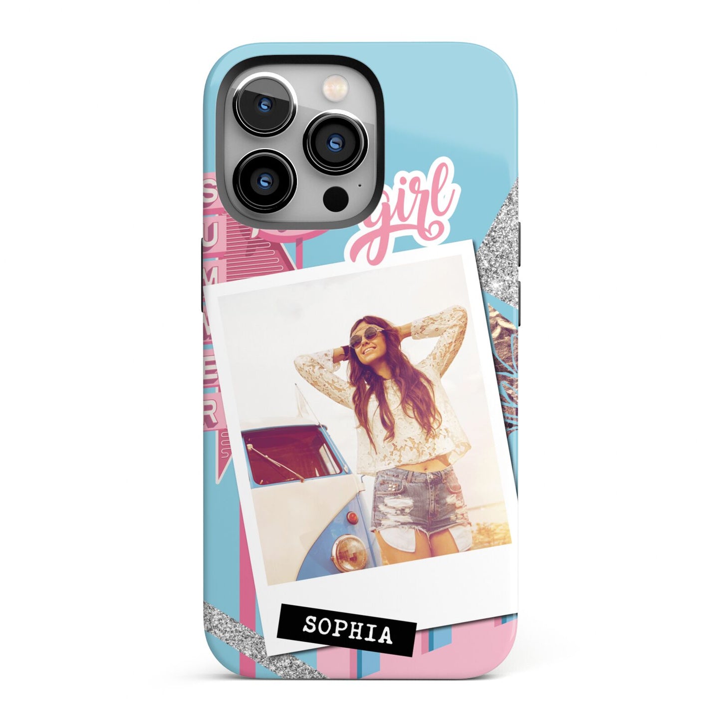 Summer Picture Collage Personalised iPhone 13 Pro Full Wrap 3D Tough Case