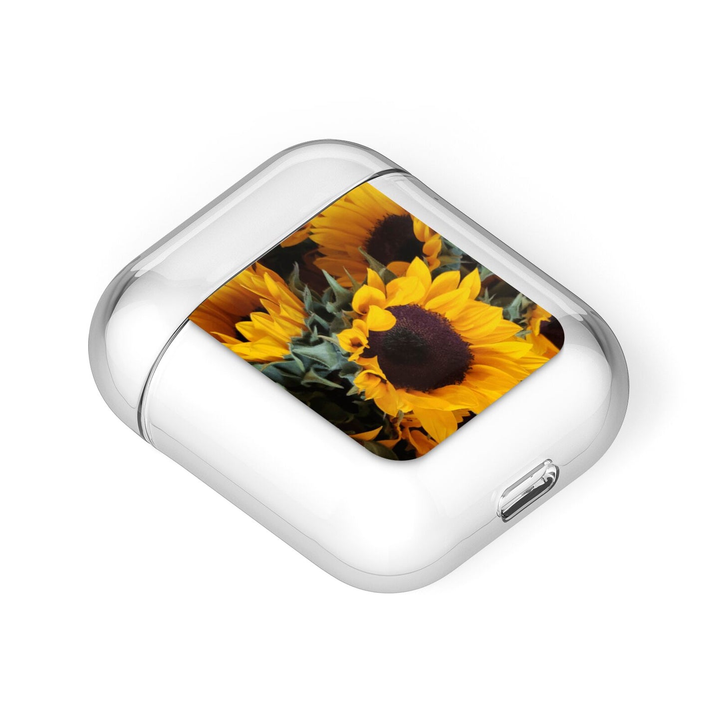 Sunflower AirPods Case Laid Flat