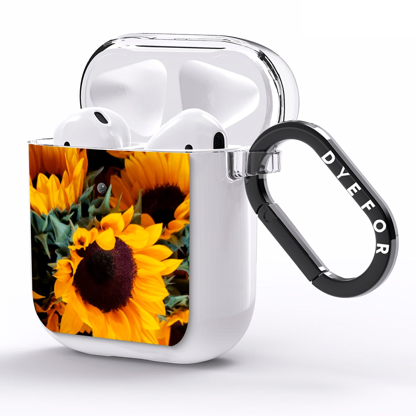 Sunflower AirPods Clear Case Side Image