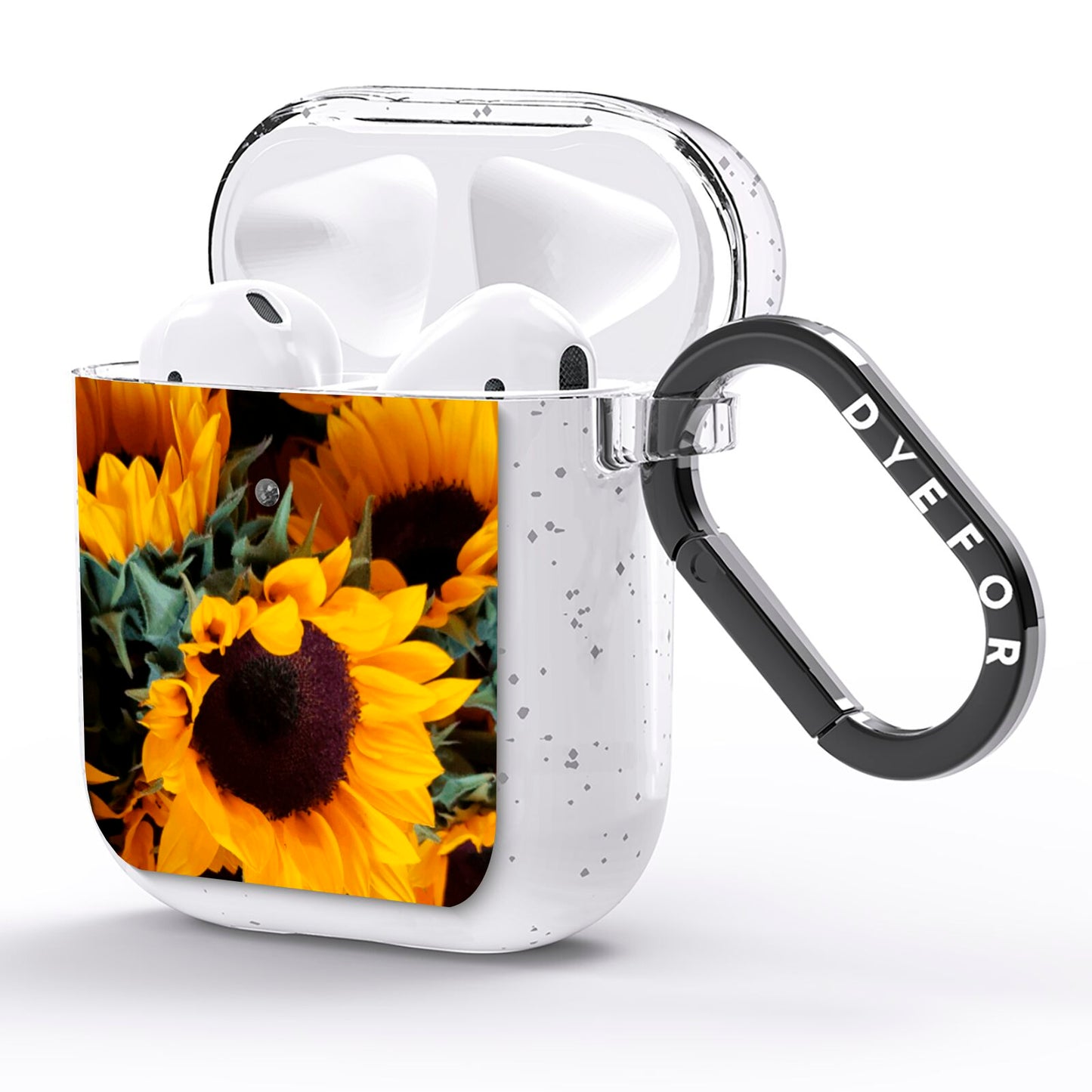 Sunflower AirPods Glitter Case Side Image