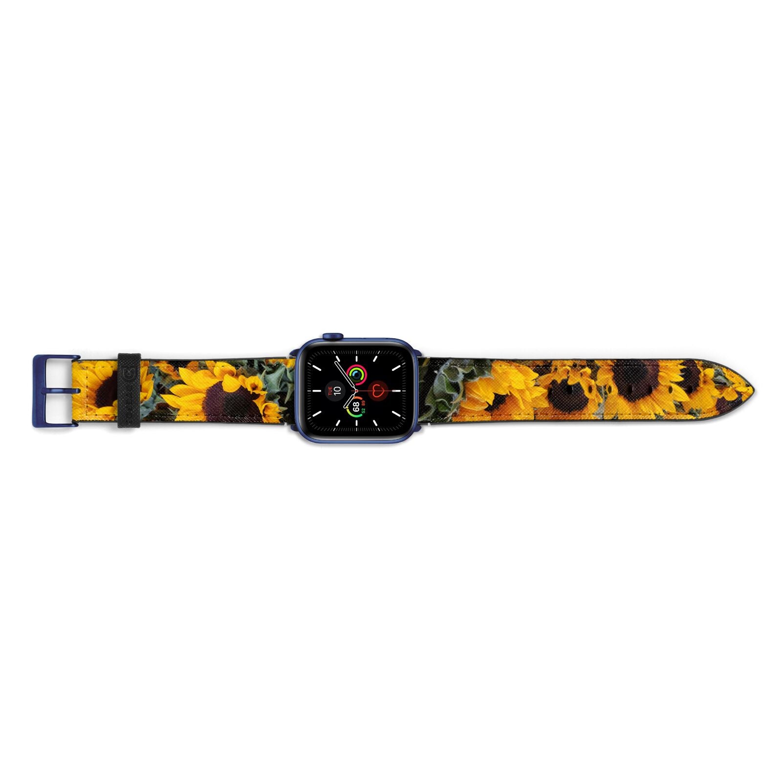 Sunflower Apple Watch Strap Landscape Image Blue Hardware