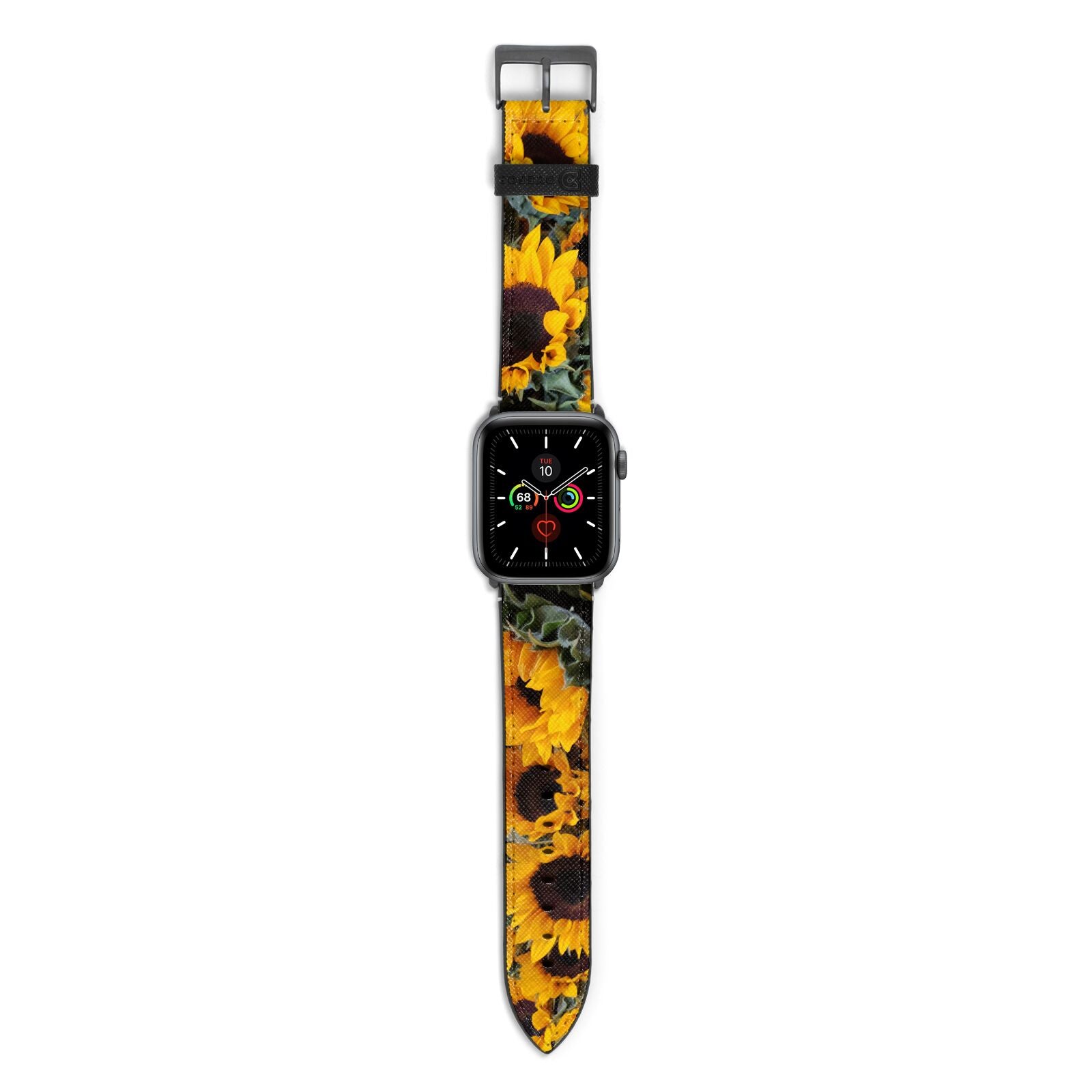 Sunflower Apple Watch Strap with Space Grey Hardware