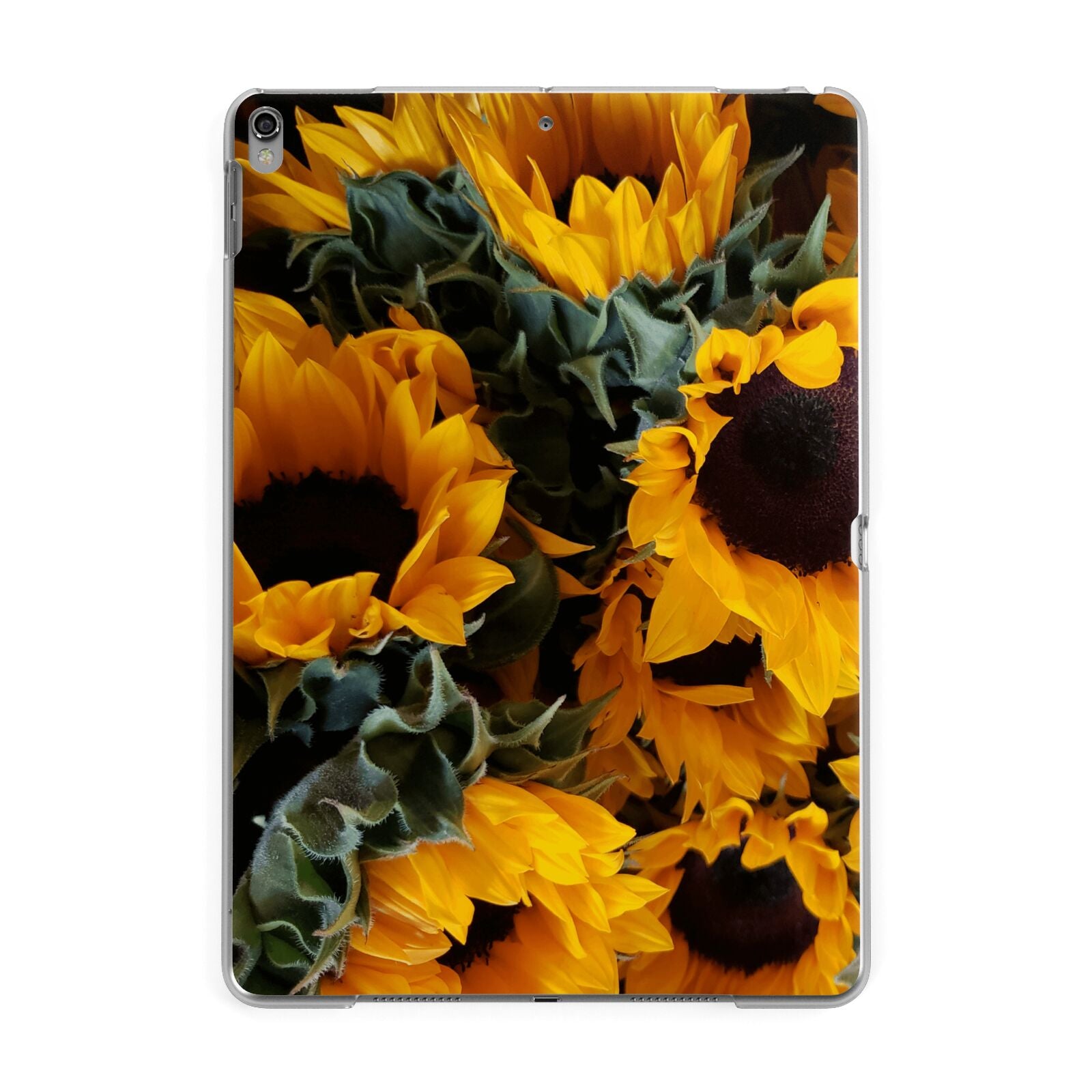 Sunflower Apple iPad Grey Case