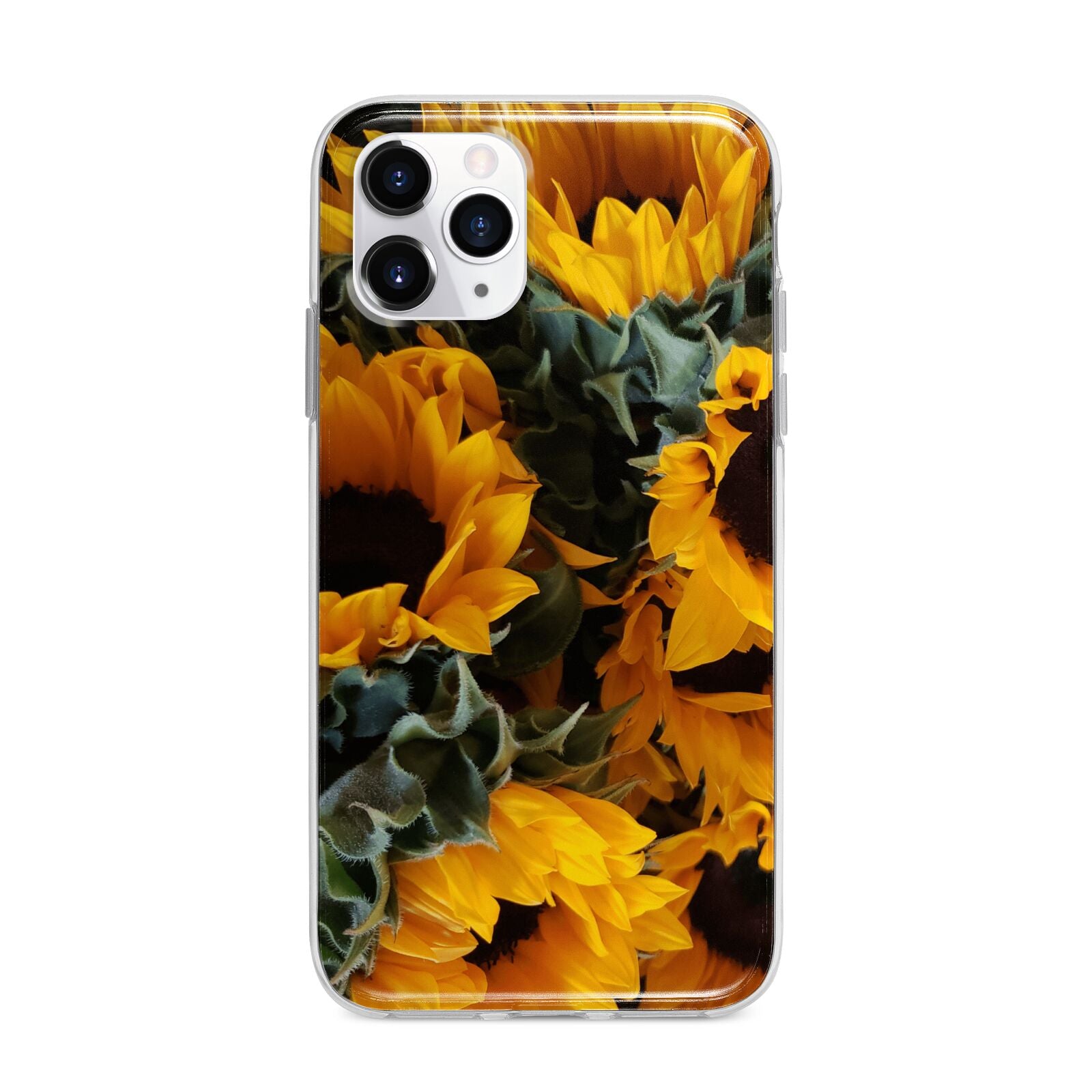 Sunflower Apple iPhone 11 Pro in Silver with Bumper Case