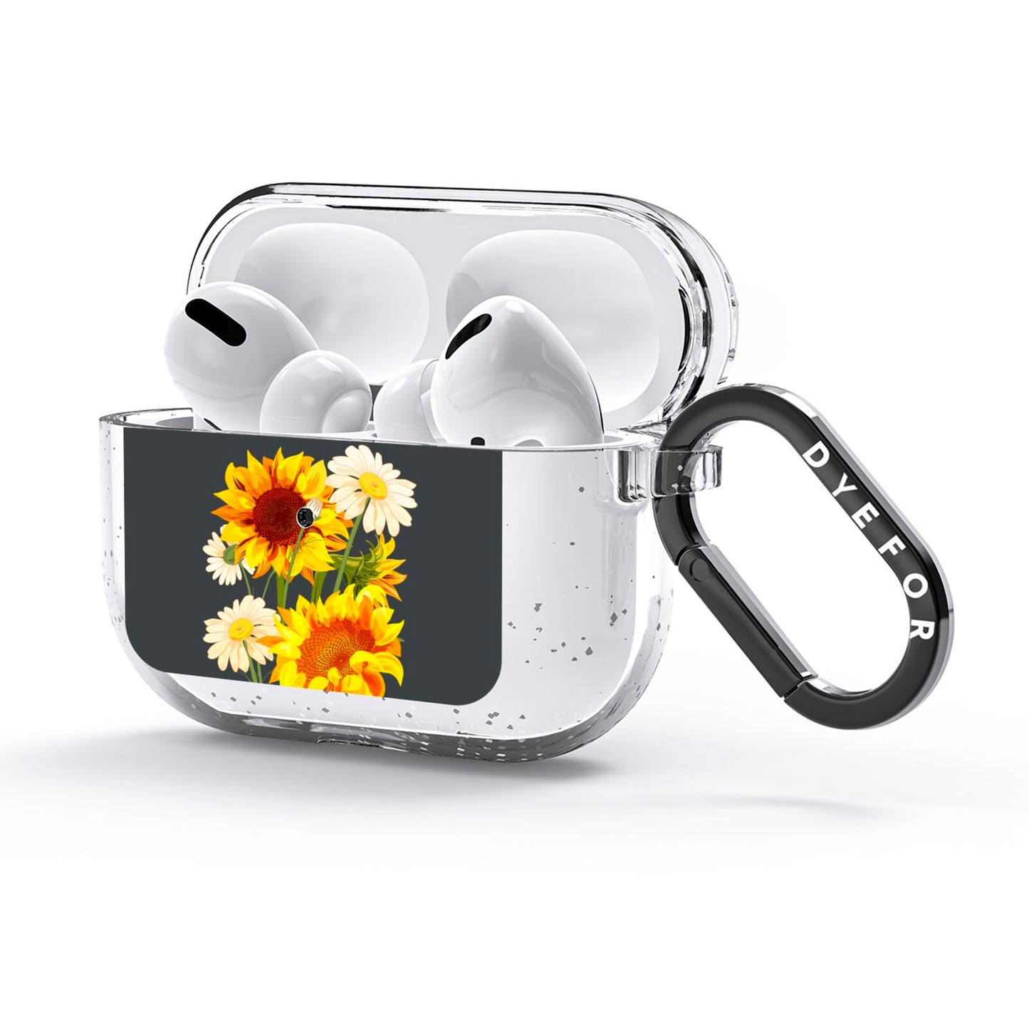 Sunflower Floral AirPods Glitter Case 3rd Gen Side Image