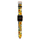 Sunflower Floral Apple Watch Strap with Gold Hardware