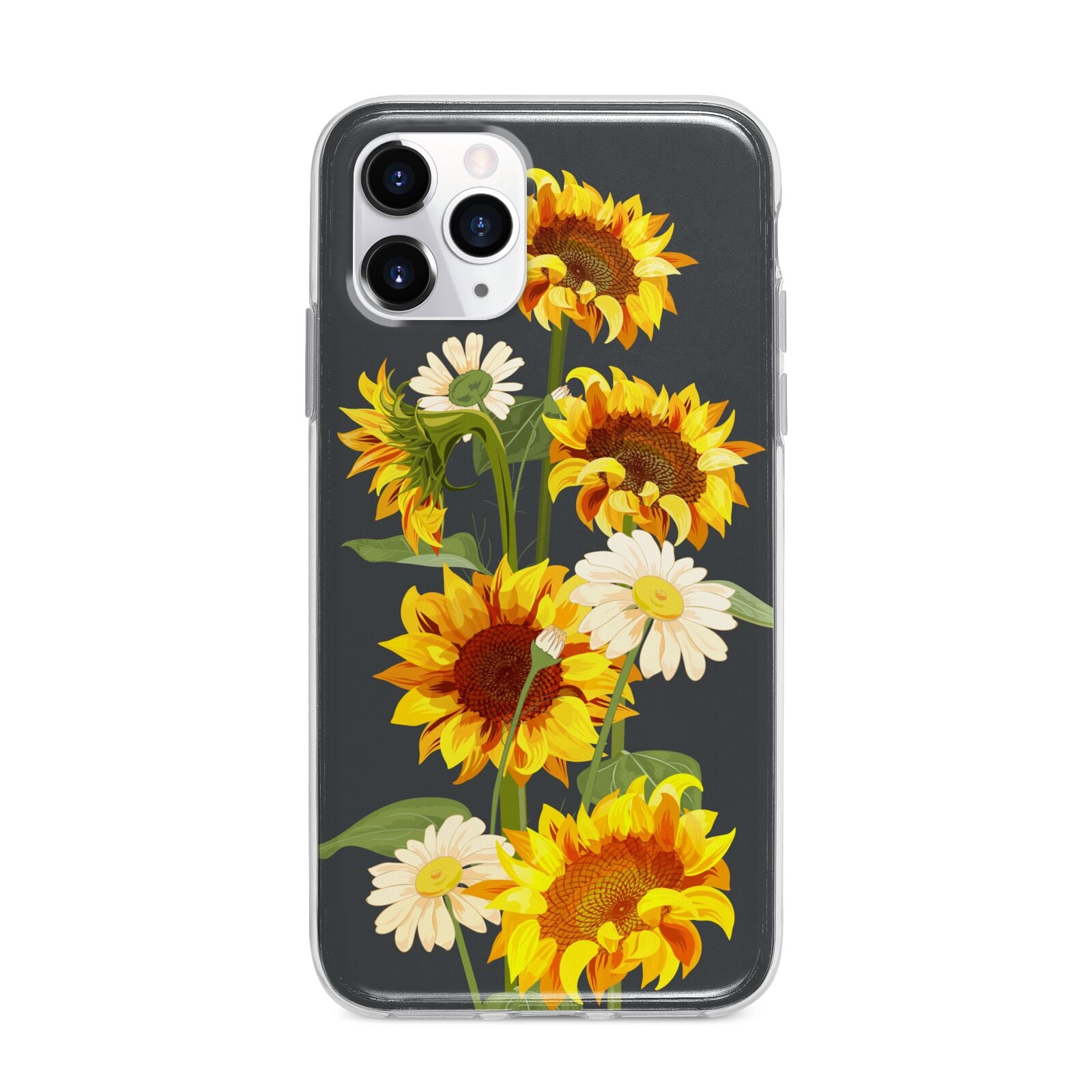 Sunflower Floral Apple iPhone 11 Pro in Silver with Bumper Case