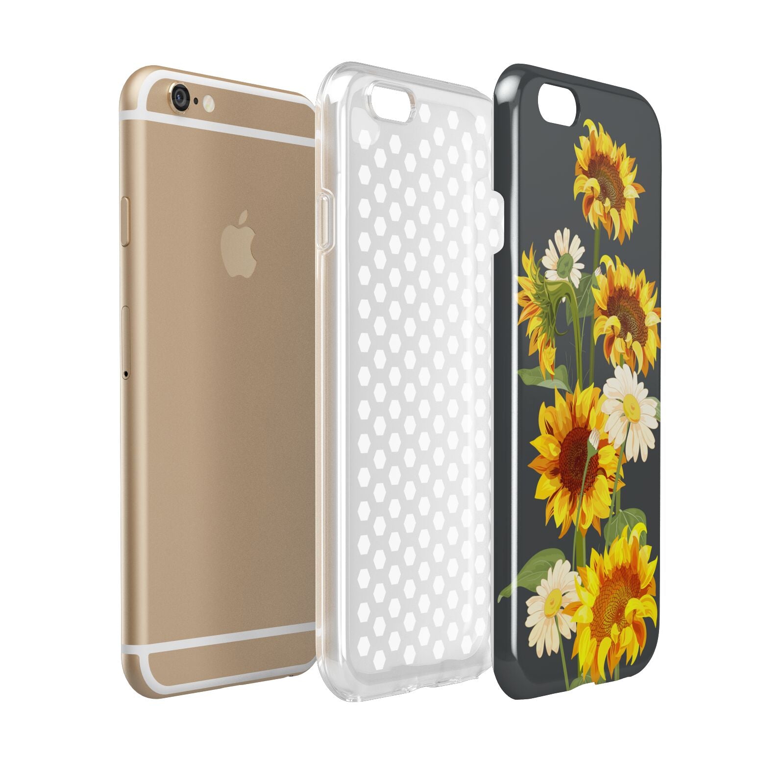 Sunflower Floral Apple iPhone 6 3D Tough Case Expanded view