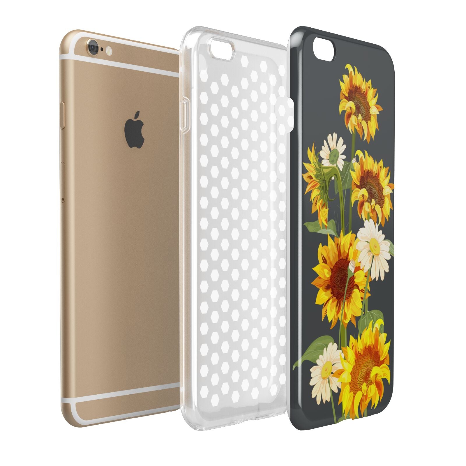 Sunflower Floral Apple iPhone 6 Plus 3D Tough Case Expand Detail Image