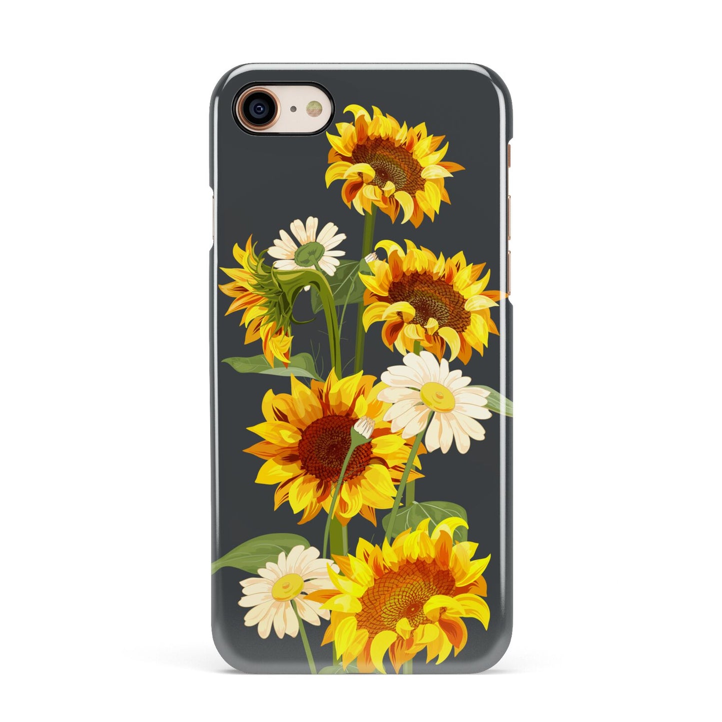Sunflower Floral Apple iPhone 7 8 3D Snap Case
