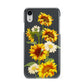 Sunflower Floral Apple iPhone XR White 3D Snap Case
