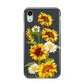 Sunflower Floral Apple iPhone XR White 3D Tough Case