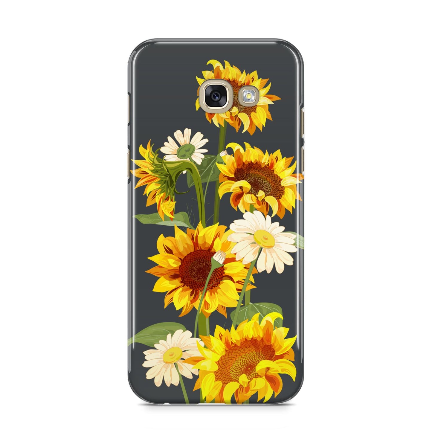 Sunflower Floral Samsung Galaxy A5 2017 Case on gold phone