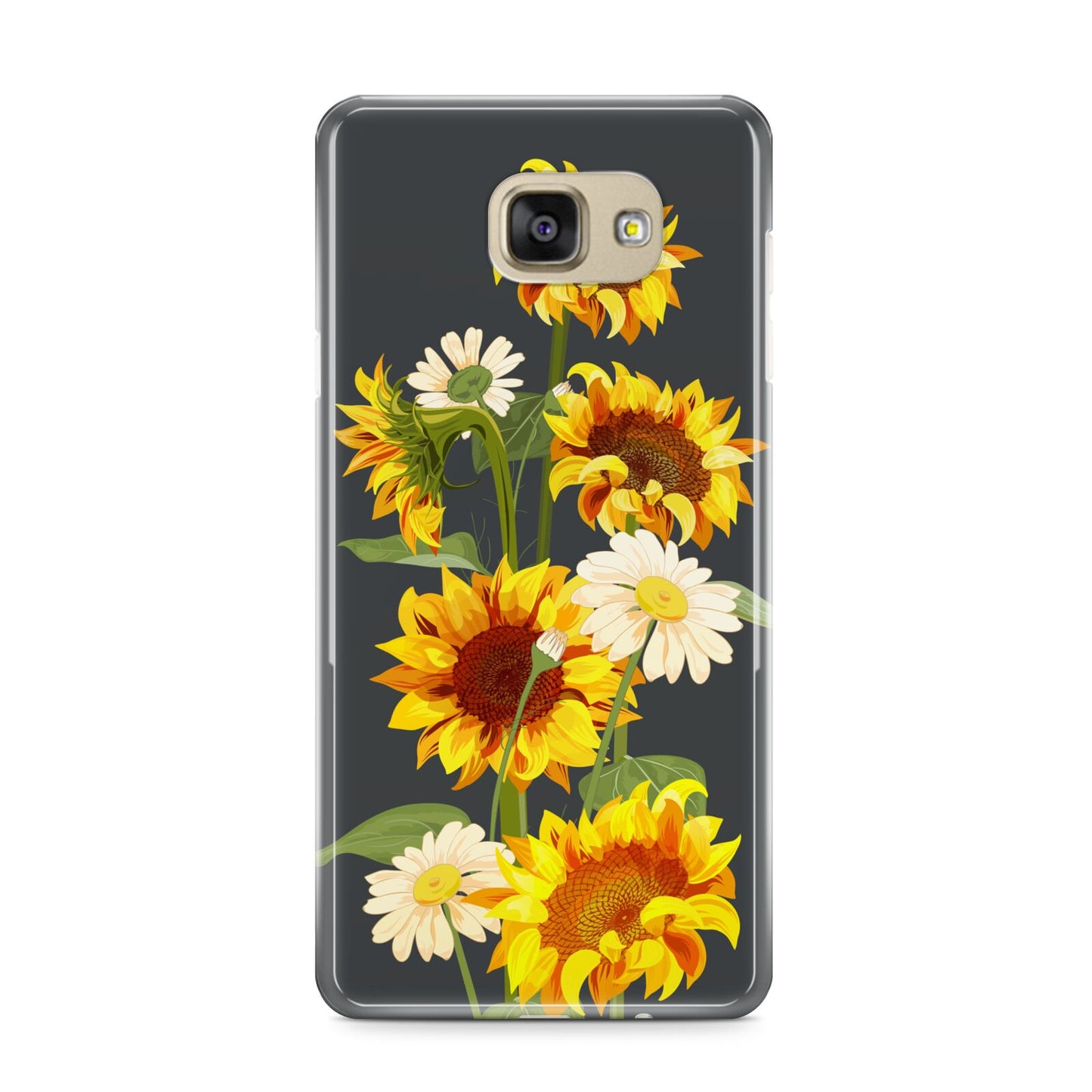 Sunflower Floral Samsung Galaxy A9 2016 Case on gold phone