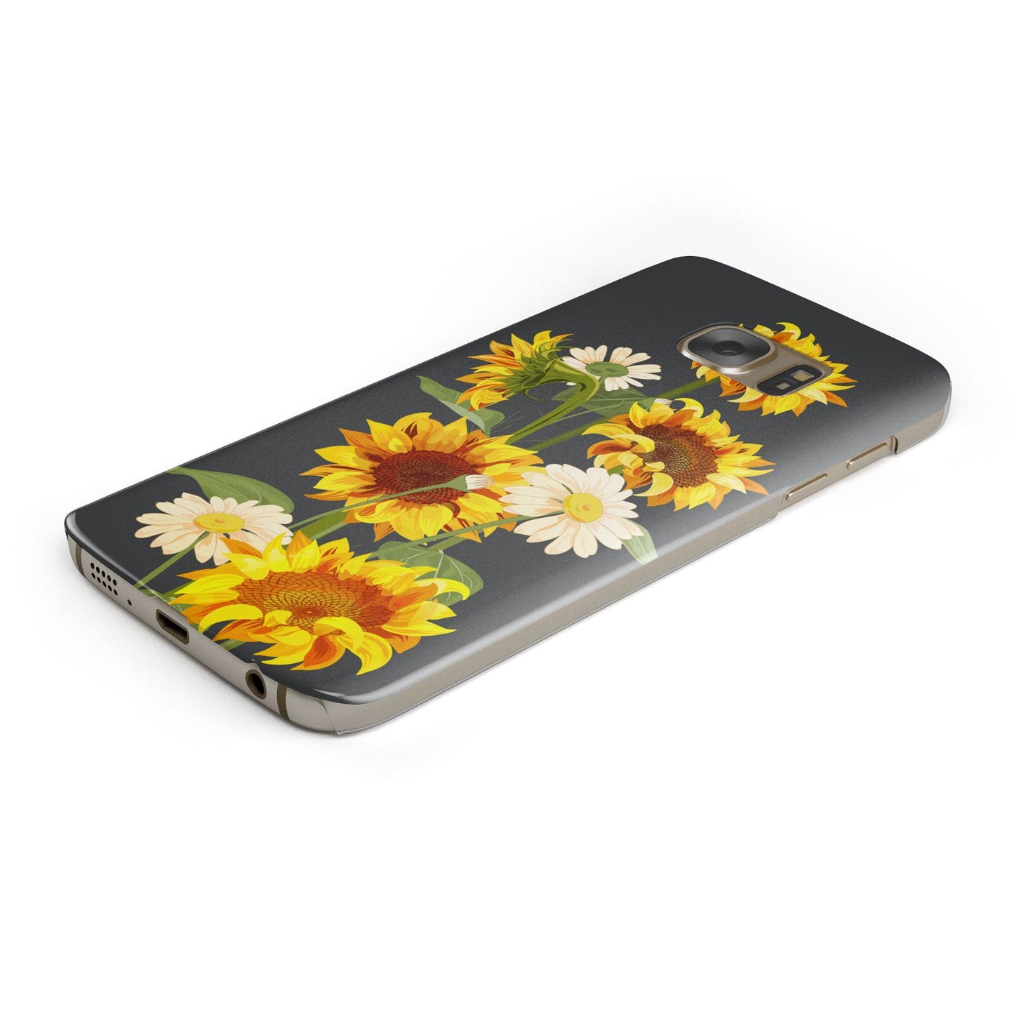 Sunflower Floral Samsung Galaxy Case Bottom Cutout