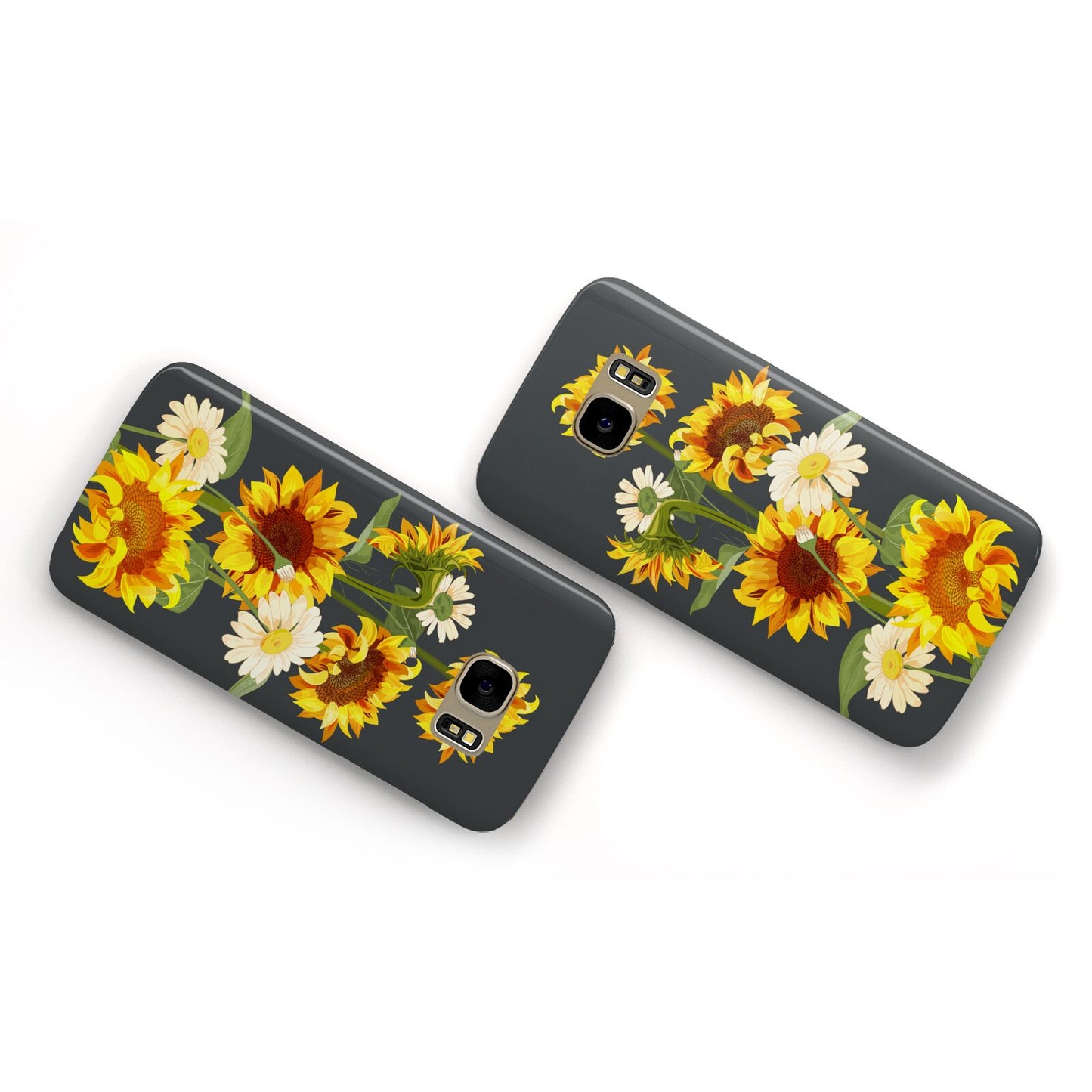 Sunflower Floral Samsung Galaxy Case Flat Overview