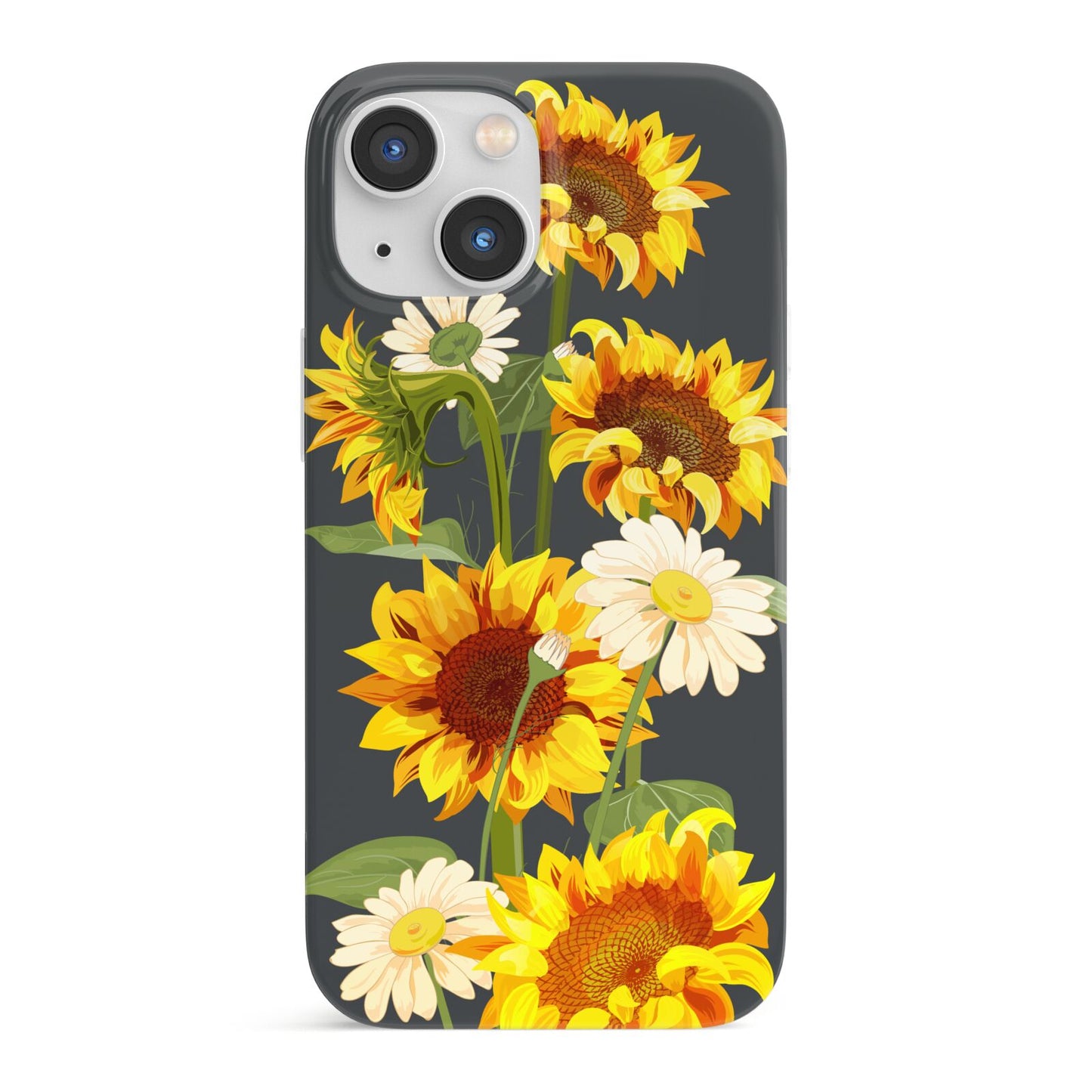Sunflower Floral iPhone 13 Mini Full Wrap 3D Snap Case