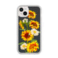 Sunflower Floral iPhone 14 Plus Clear Tough Case Starlight