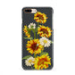Sunflower Floral iPhone 8 Plus 3D Snap Case on Gold Phone