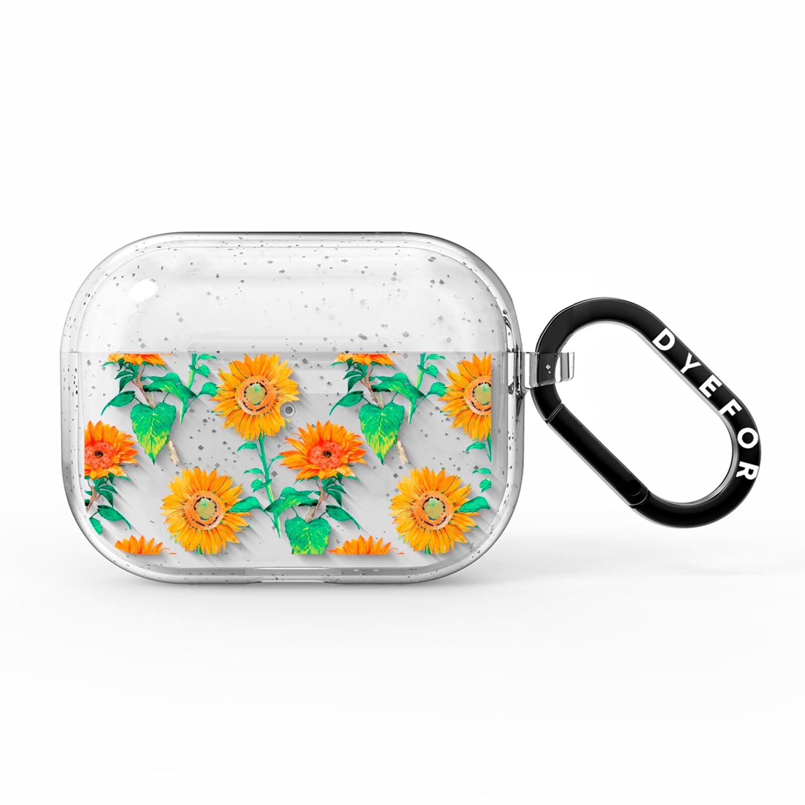 Sunflower Pattern AirPods Pro Glitter Case