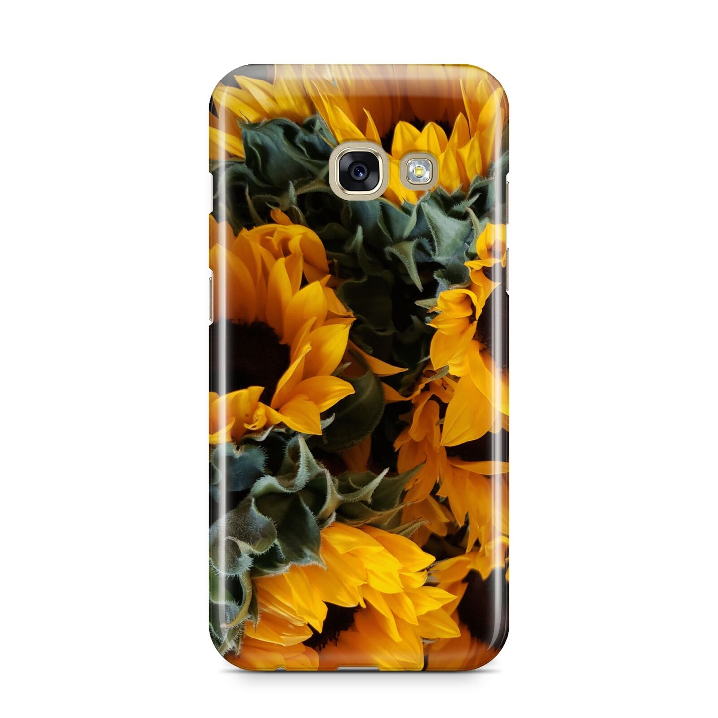 Sunflower Samsung Galaxy A3 2017 Case on gold phone