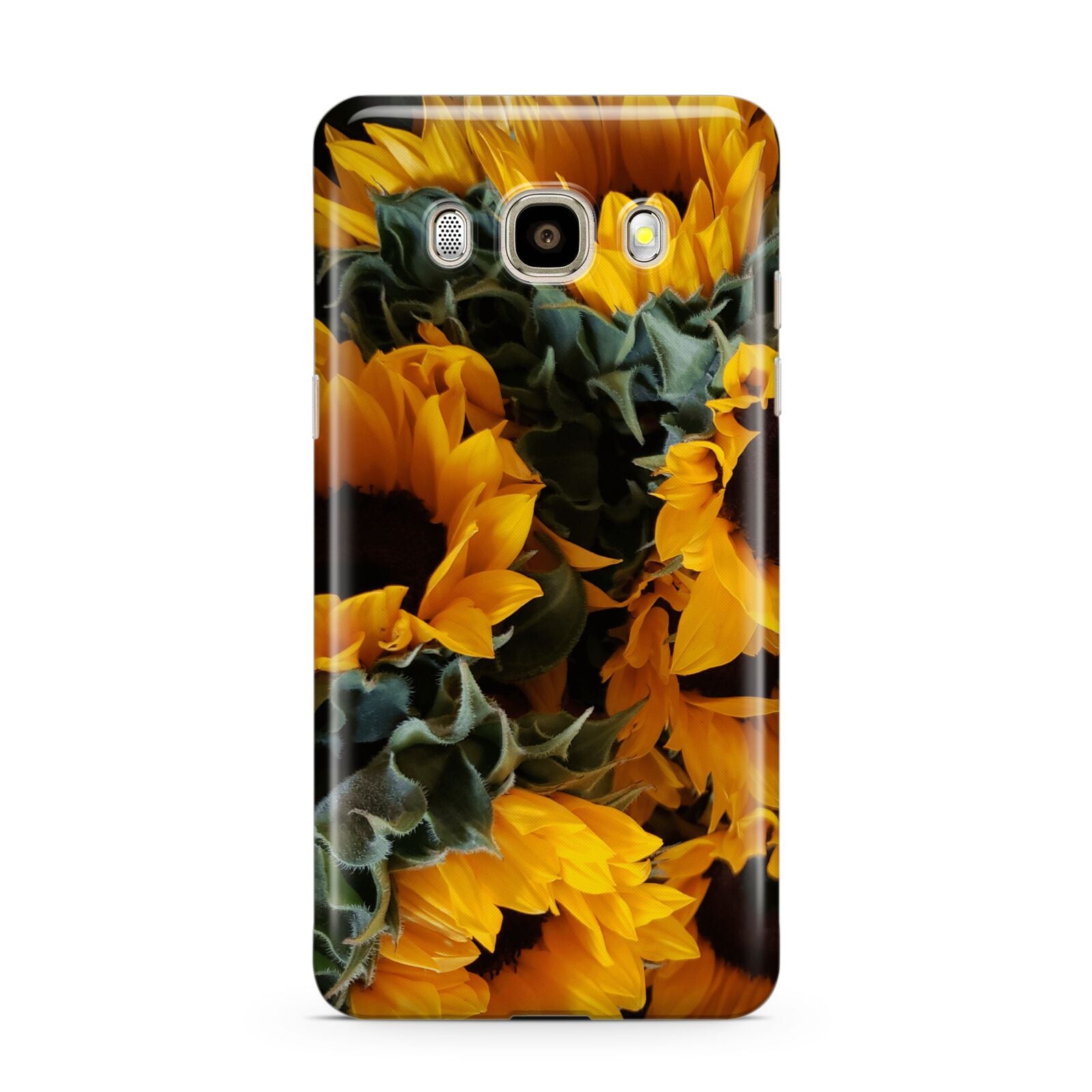 Sunflower Samsung Galaxy J7 2016 Case on gold phone