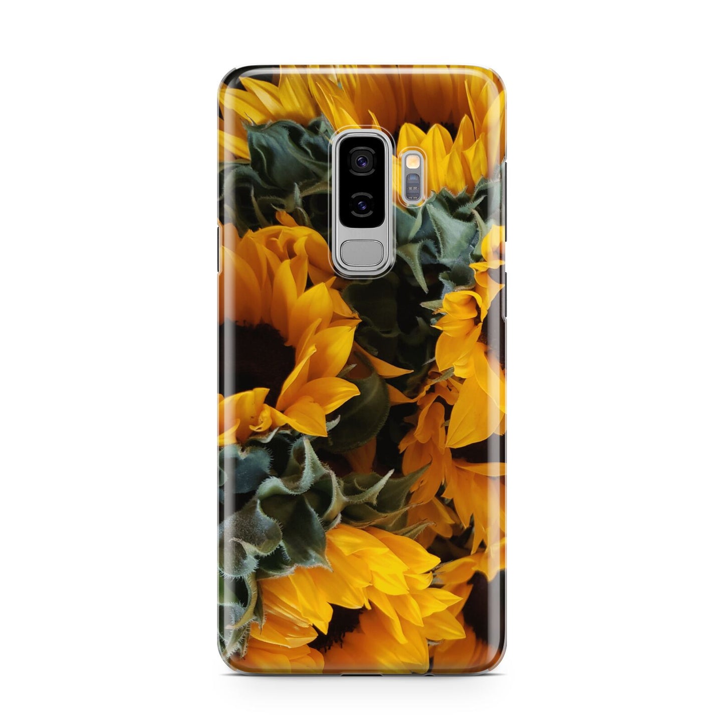 Sunflower Samsung Galaxy S9 Plus Case on Silver phone