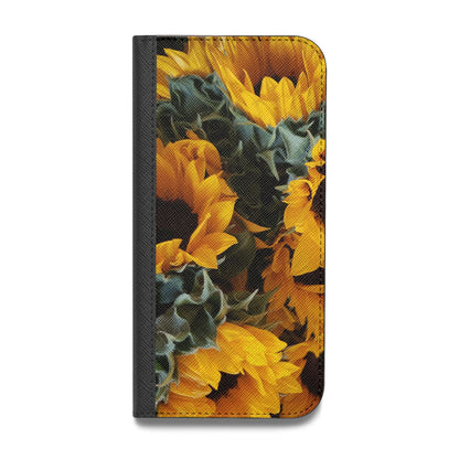 Sunflower Vegan Leather Flip iPhone Case