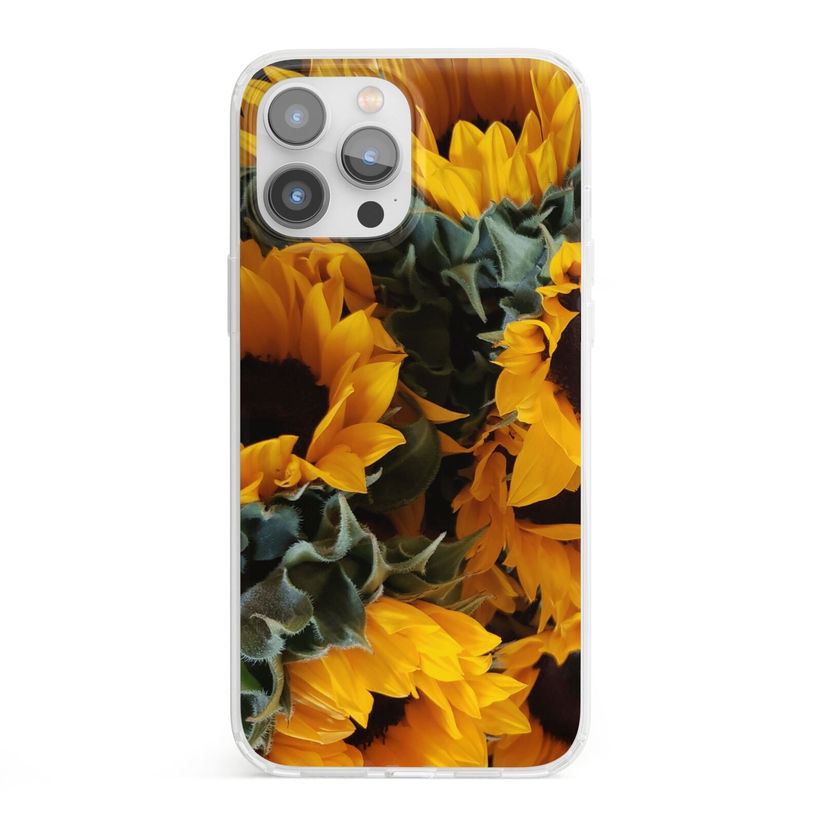 Sunflower iPhone 13 Pro Max Clear Bumper Case