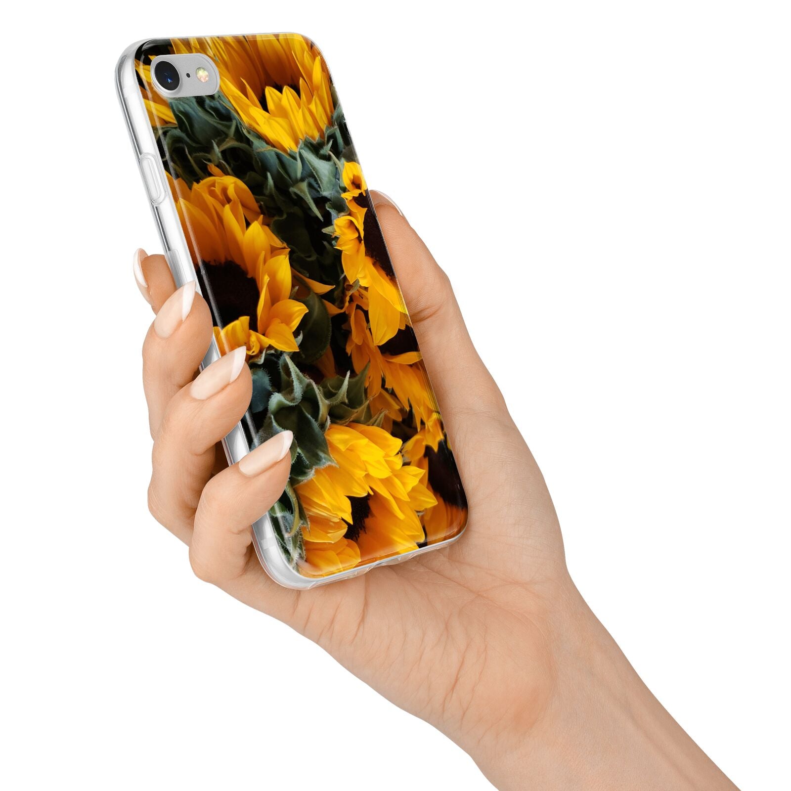 Sunflower iPhone 7 Bumper Case on Silver iPhone Alternative Image