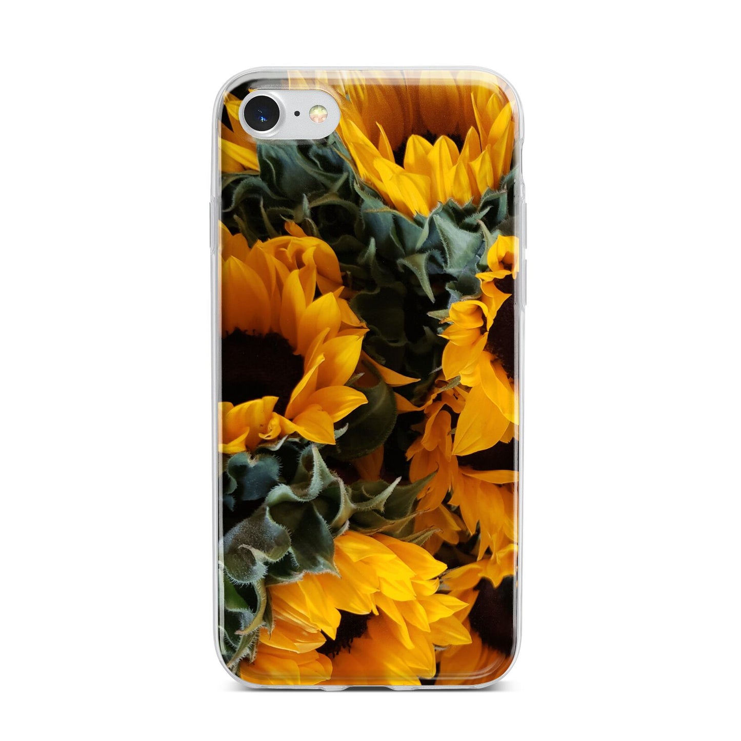 Sunflower iPhone 7 Bumper Case on Silver iPhone