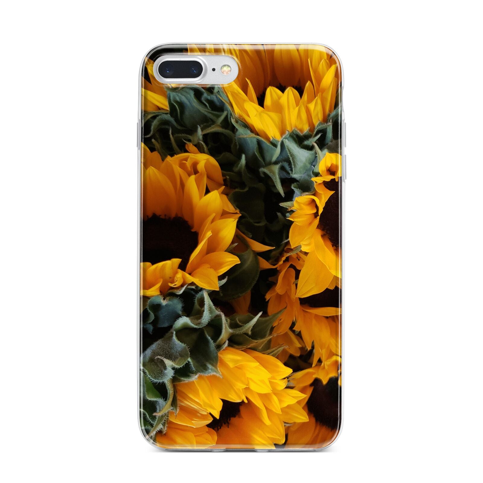 Sunflower iPhone 7 Plus Bumper Case on Silver iPhone