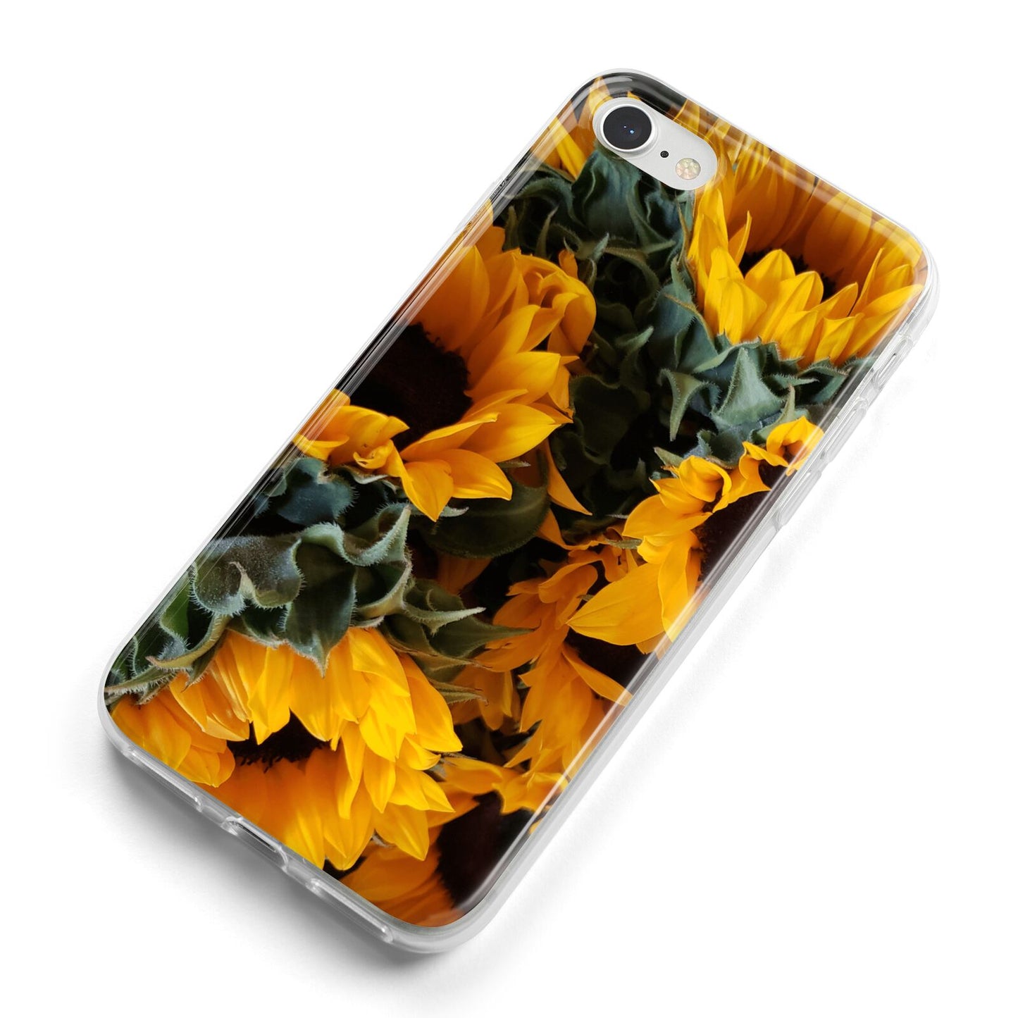 Sunflower iPhone 8 Bumper Case on Silver iPhone Alternative Image