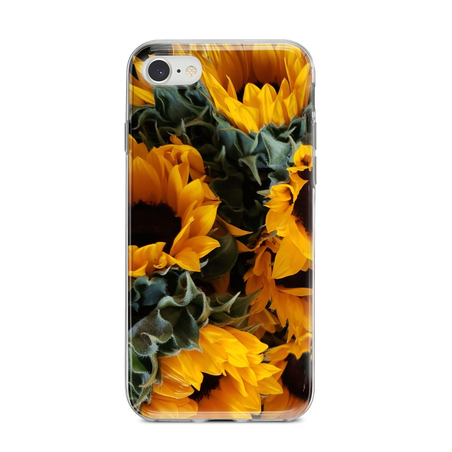 Sunflower iPhone 8 Bumper Case on Silver iPhone