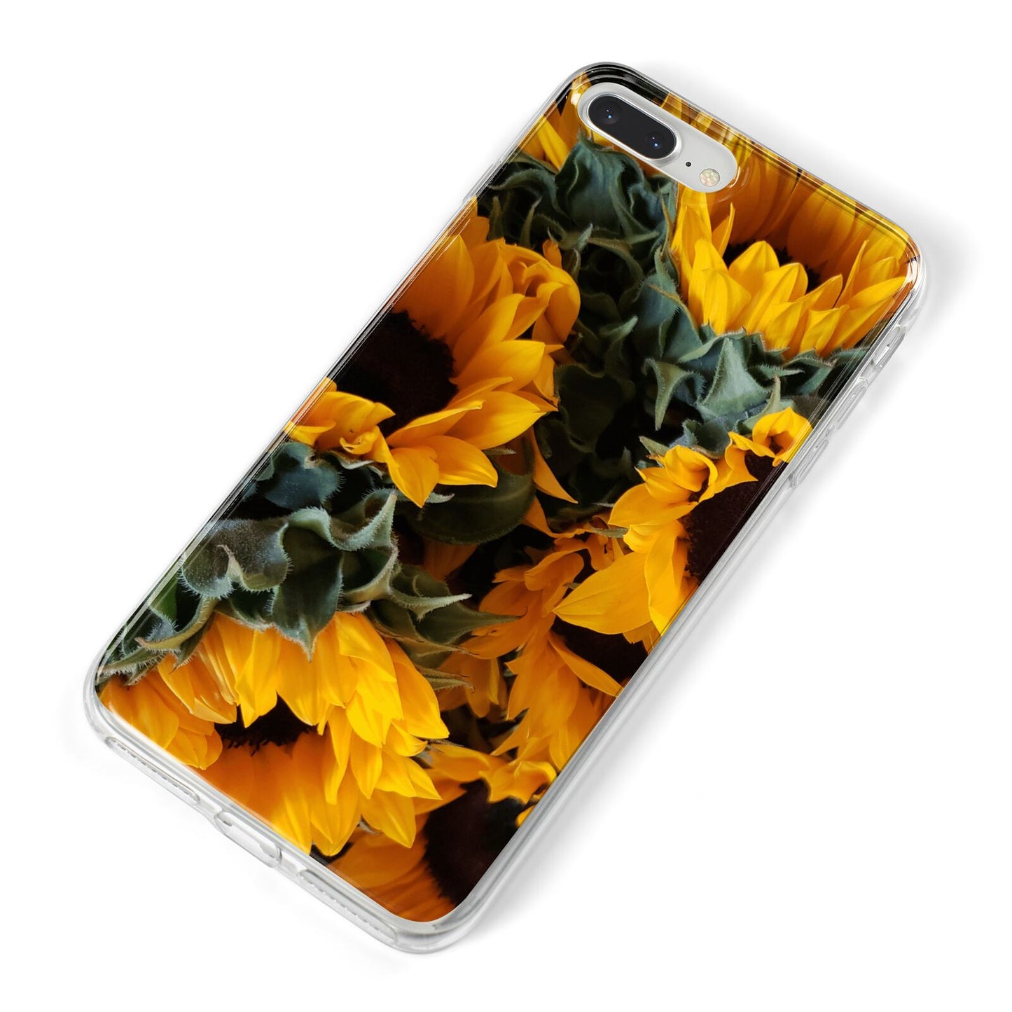 Sunflower iPhone 8 Plus Bumper Case on Silver iPhone Alternative Image