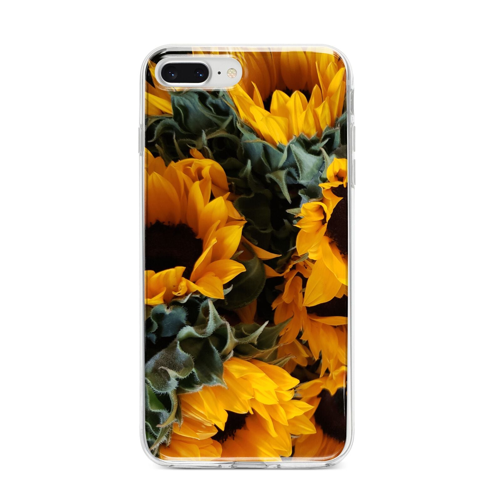 Sunflower iPhone 8 Plus Bumper Case on Silver iPhone