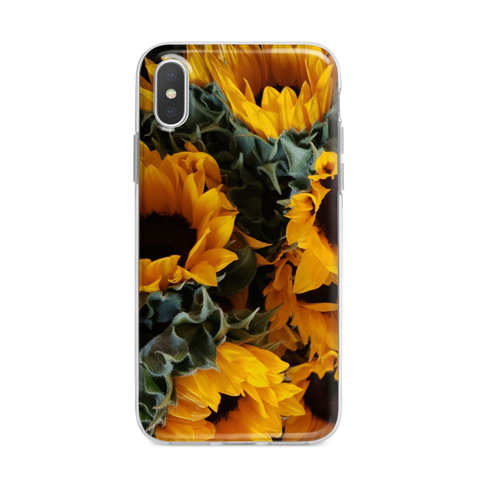 Sunflower iPhone X Bumper Case on Silver iPhone Alternative Image 1